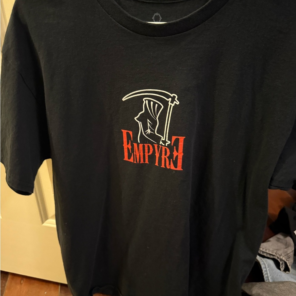 Empyre Black Short Sleeve Tee with Graphic Design